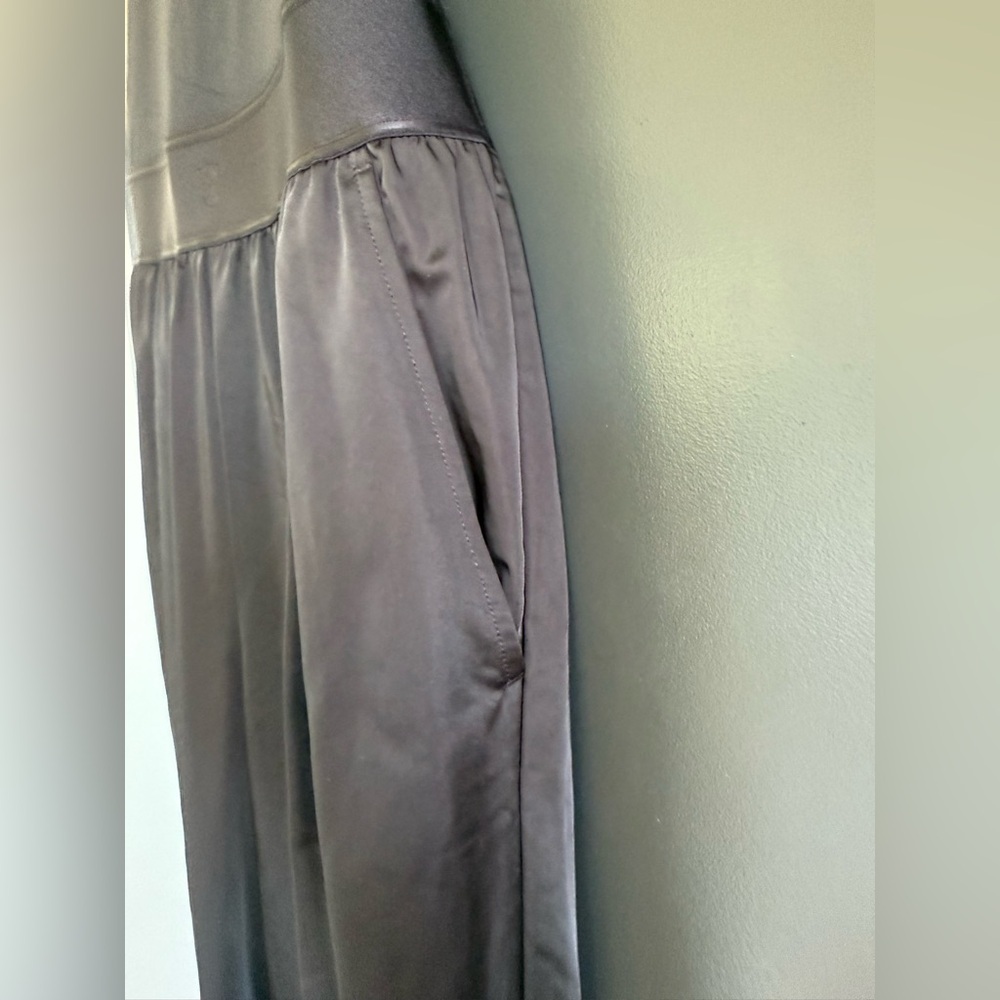 NWT • Victoria Secret VSX Lux Glossy Sport Wide-Leg Black Jumpsuit • S - Picture 7 of 10